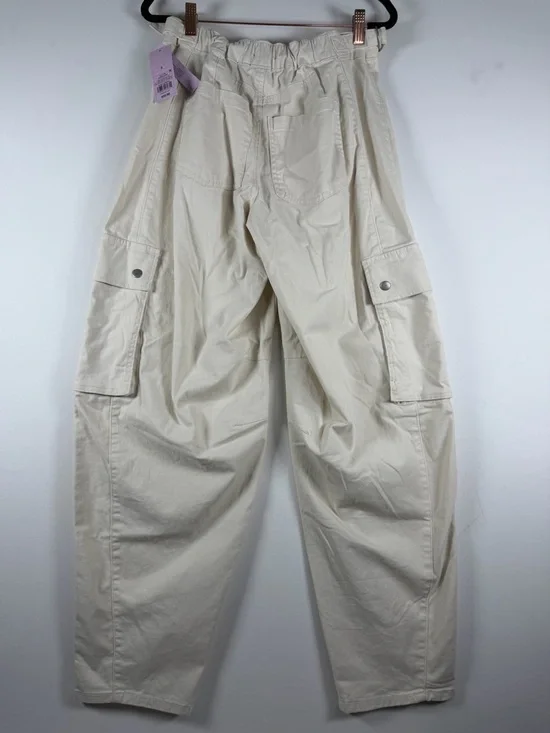 Wild Fable Women's Mid-Rise Barrel Cargo Pants Dog Bone - S - Picture 5 of 10